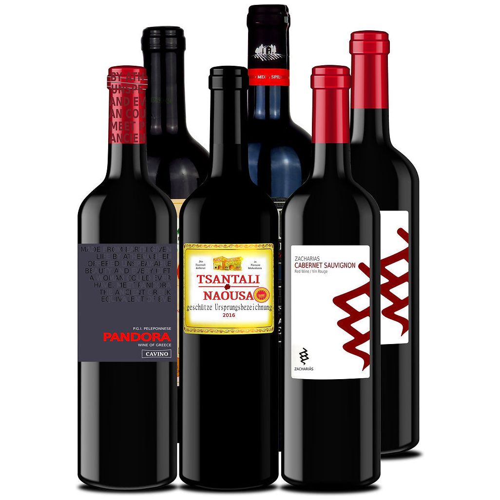 – Rotwein griechischer Probierpaket OREA-FEINKOST 6x