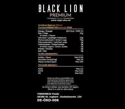 SPECIAL AKTION - frisches Kreta Black Lion Bio Griechisches Olivenöl extra nativ 3x500 (bis Samstag)