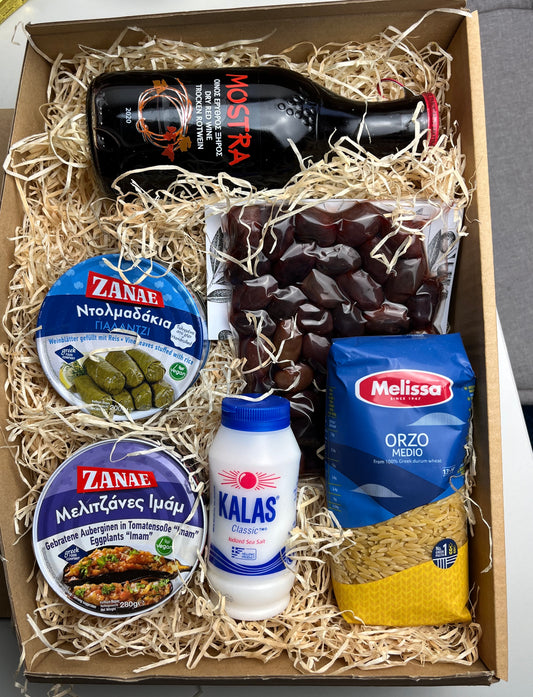 Imiglykos Rotwein Geschenkbox – Weihnachtliche Geschenk, Weingeschenk, Präsentkorb