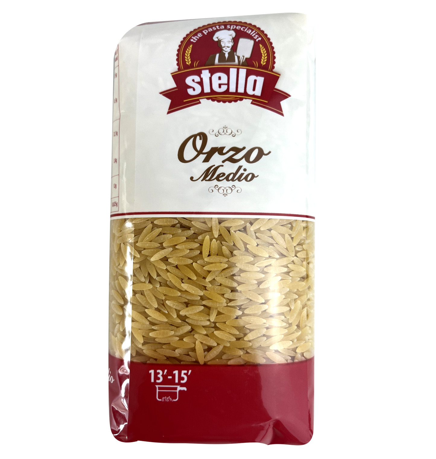 Stella Orzo - Kritharaki griechische Reisnudeln - 12x500g + feines Kalas Salz 250g