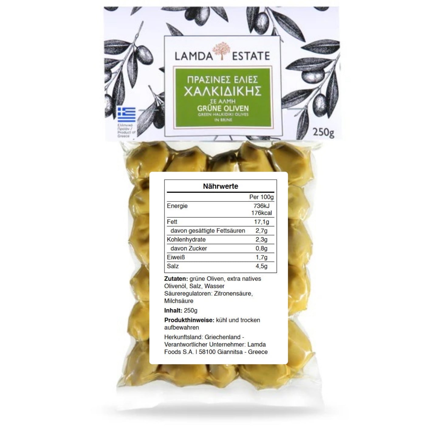 Lamda Estate – Griechisches Oliven Probierpaket 1kg | Neue Ernte 2025, Kalamata & Grüne Oliven