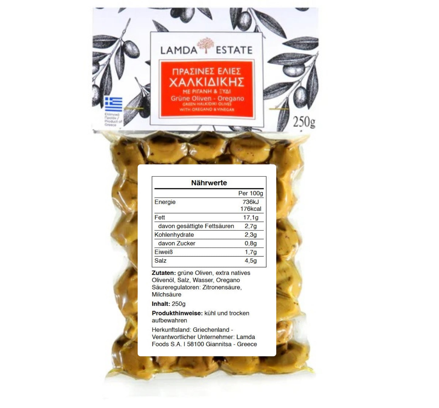 Lamda Estate - griechische Oliven Probier Paket 1Kg