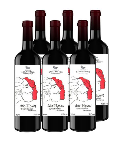 Charalambakis Two Heroes Rotwein 6x 0,75l aus Kreta